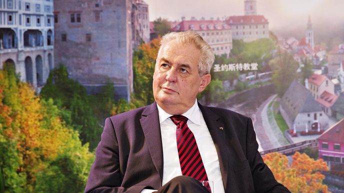 Prezident Miloš Zeman během své cesty po Číně