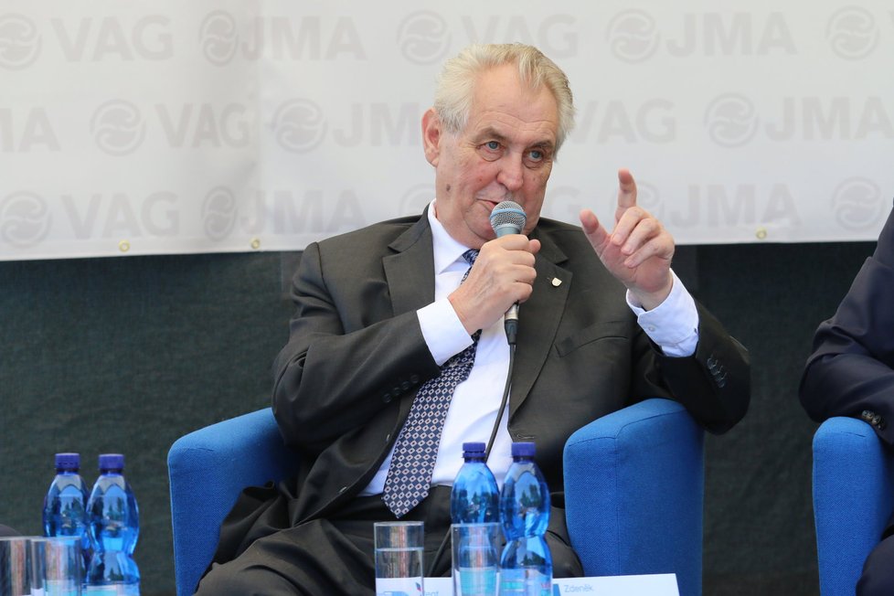 Prezident Miloš Zeman při návštěvě Hodonína 30. května 2017