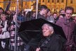 Jiří Brady na demonstraci na Staroměstském náměstí.