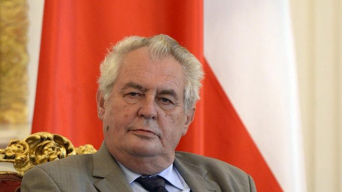 Prezident Miloš Zeman na setkání s diplomaty