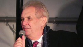 Miloš Zeman při setkání s občany Moravského Krumlova