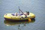 2015: Zemanova pohoda na člunu na Veselském rybníku