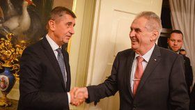 Prezident Miloš Zeman a premiér Andrej Babiš