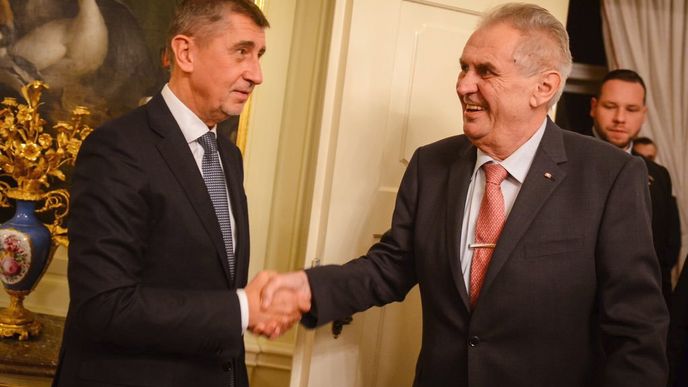 Premiér Andrej Babiš a prezident Miloš Zeman