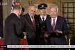 Prezident Miloš Zeman udělil Medaili Za zásluhy Pavlu Smutnému (28. 10. 2019)