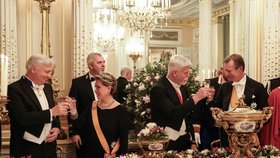 Prezidentský pár na večeři u lucemburského velkovévody