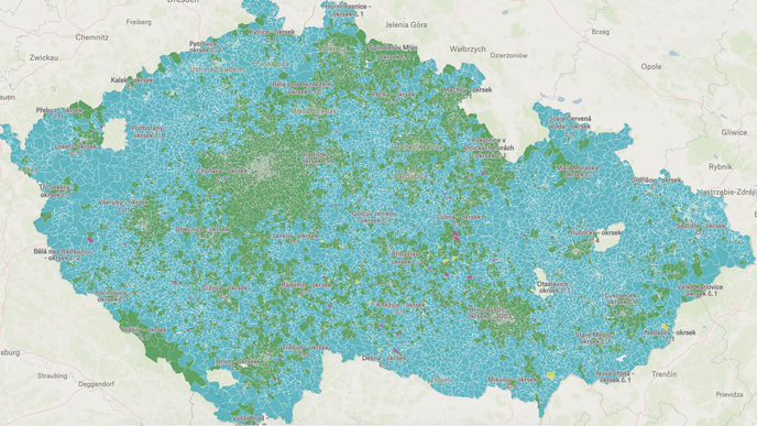 Okrsková mapa volebních výsledků - Volby 2023