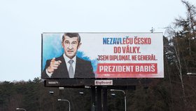 Prezidentské volby 2023: Nový billboard Andreje Babiše (19. 1. 2023)