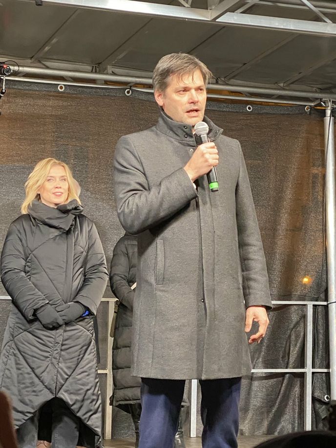 Petr Pavel na Staroměstském náměstí 25. ledna 2023 