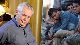 Prezident Zeman viní z organizování migrační krize Muslimské bratrstvo