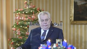 Prezident Miloš Zeman a jeho vánoční poselství v roce 2015.