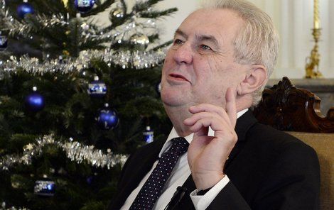 Miloš Zeman při včerejším vystoupení.