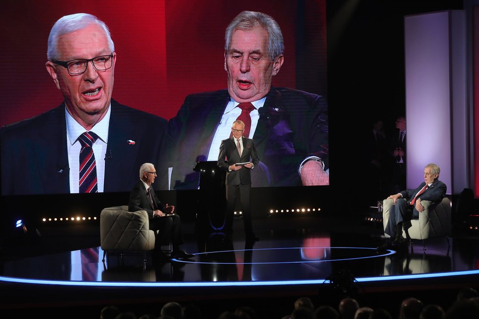 První společnou debatu prezidentských kandidátů vysílala TV Prima.