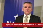 Prezident kandiduje na prezidenta. Hynka podpořili poslanci.