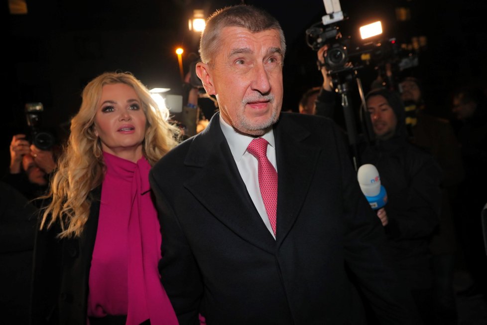Prezidentské volby 2023: Andrej Babiš dorazil do štábu (14. 1. 2023).