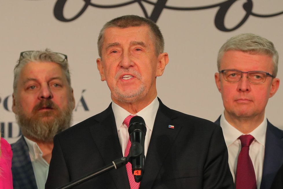 Prezidentské volby 2023: Andrej Babiš během tiskové konference (14. 1. 2023)