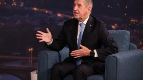 Souboj titánů v Blesku: Superdebata prezidentských kandidátů před 2. kolem voleb. Na snímku expremiér Andrej Babiš (19.01.2023).