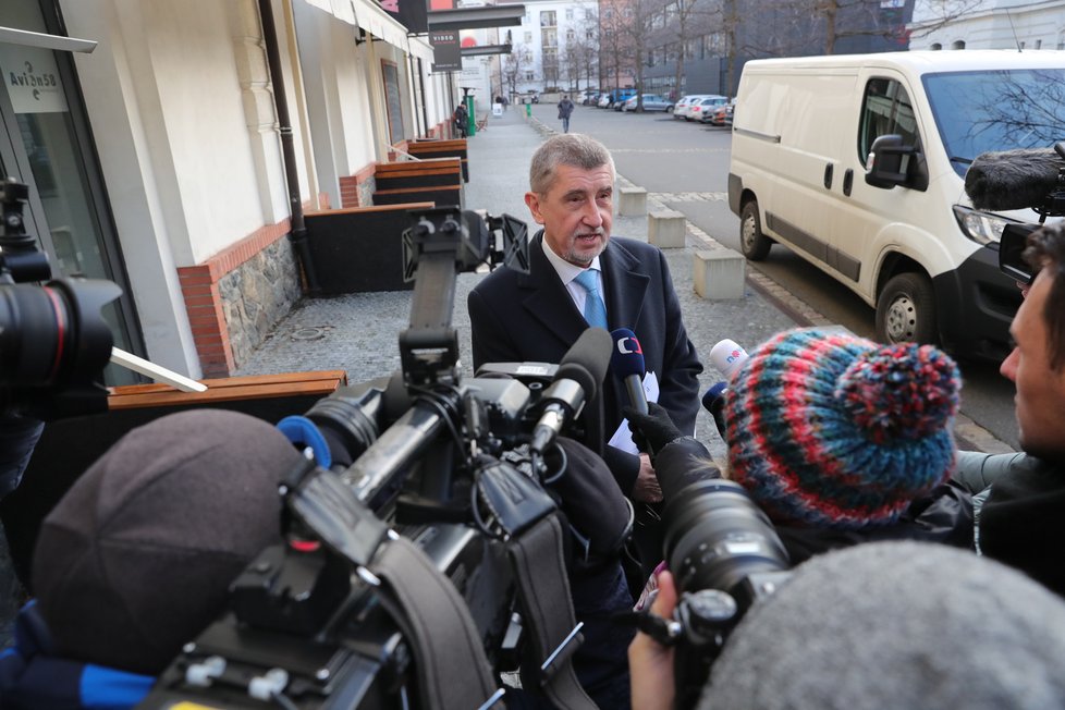 Souboj titánů v Blesku: Superdebata prezidentských kandidátů před 2. kolem voleb. Na snímku expremiér Andrej Babiš (19.01.2023).