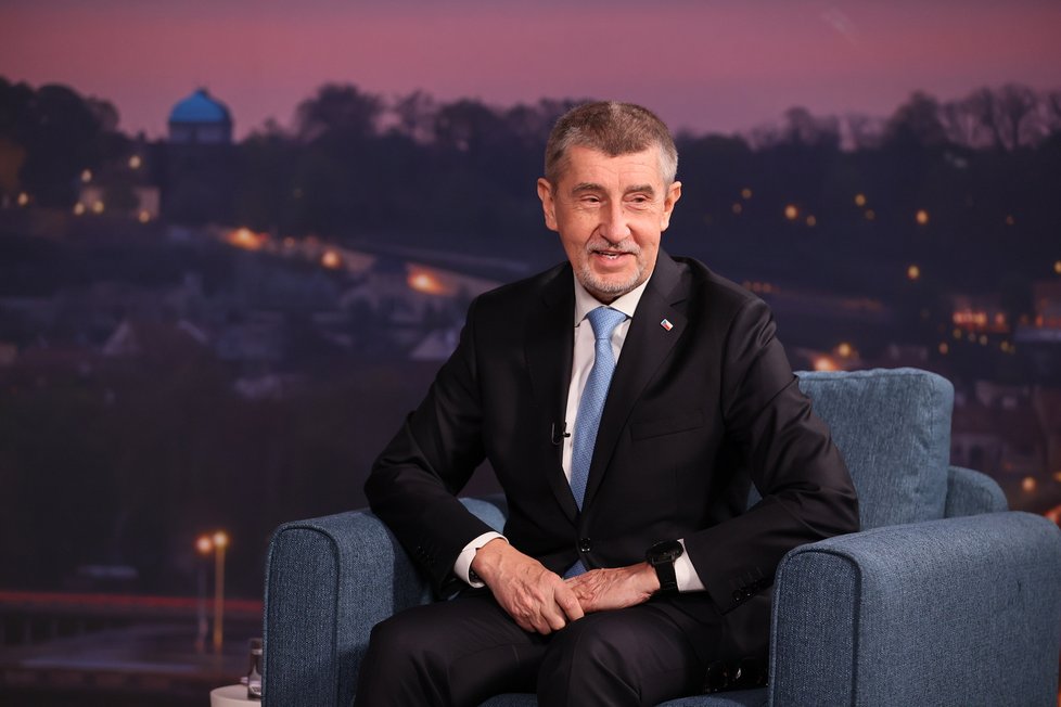 Souboj titánů v Blesku: Superdebata prezidentských kandidátů před 2. kolem voleb. Na snímku expremiér Andrej Babiš (19.01.2023).