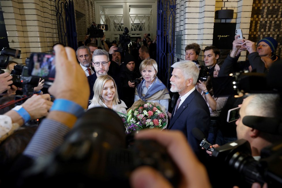 Prezidentské volby 2023: Danuše Nerudová dorazila do volebního štábu Petra Pavla (14. 1. 2023)