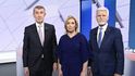 Prezidentské volby 2023: Debaty na TV Nova: Andrej Babiš, Danuše Nerudová, Petr Pavel