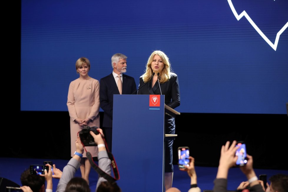 Prezidentské volby 2023: Do štábu Petra Pavla zavítala slovenská prezidentka Zuzana Čaputová (28. 1. 2023).