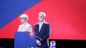 Prezidentské volby 2023: Nově zvolený prezident ČR Petr Pavel a jeho první dáma (28. 1. 2023)