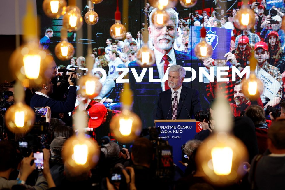 Prezidentské volby 2023: Petr Pavel během tiskové konference