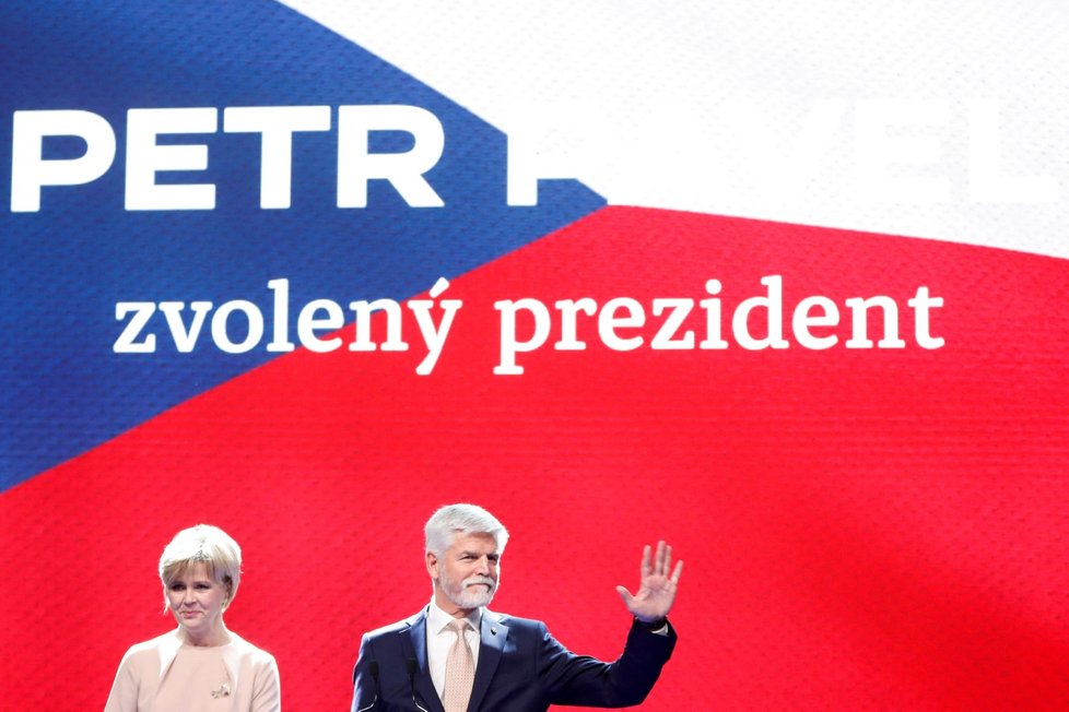 Prezidentské volby 2023: Nově zvolený prezident ČR Petr Pavel a jeho první dáma (28. 1. 2023)