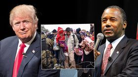 Kandidáti na prezidenta Trump a Carson šokovali slovy o uprchlících.