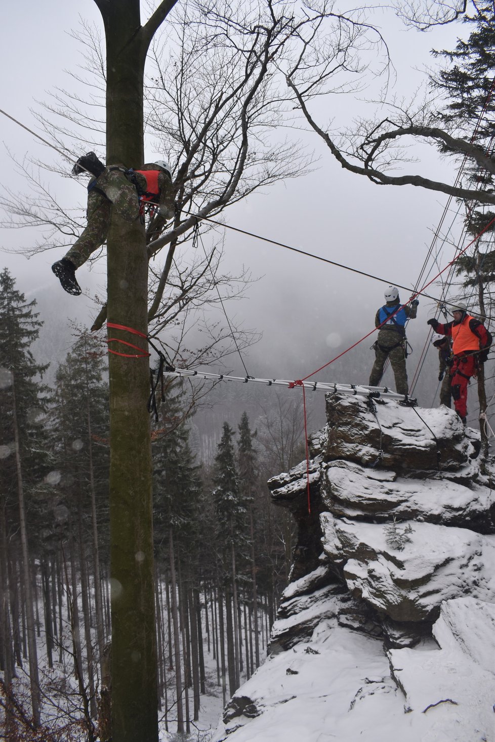 Drsný armádní závod Winter Survival probíhal v Jeseníkách.