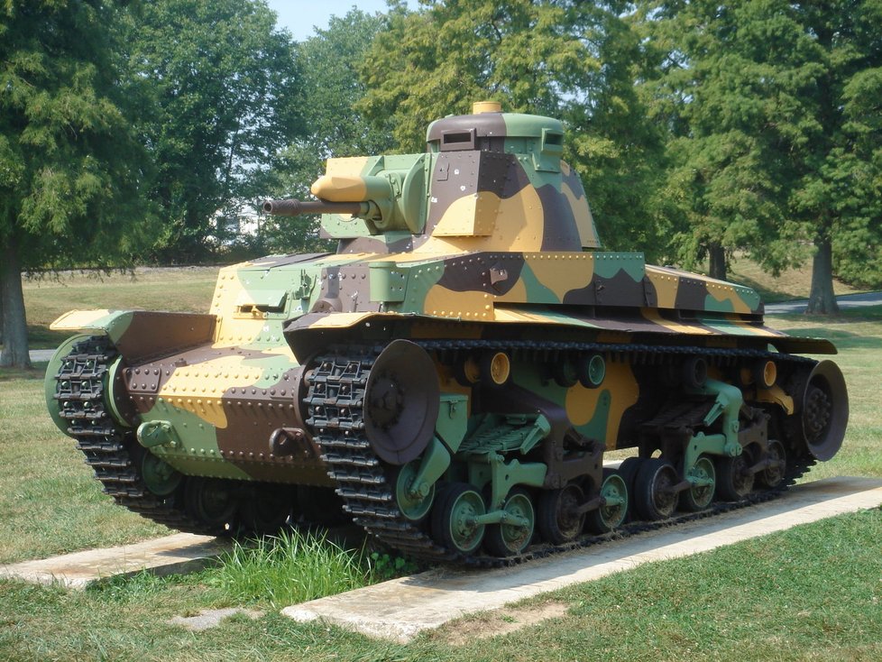 Tank Škoda před návratem domů ještě v expozici amerického muzea v Aberdeenu