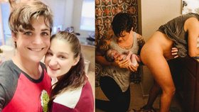 Netradiční rodinu překvapil rychlý porod. Syn se jim narodil doma v koupelně...