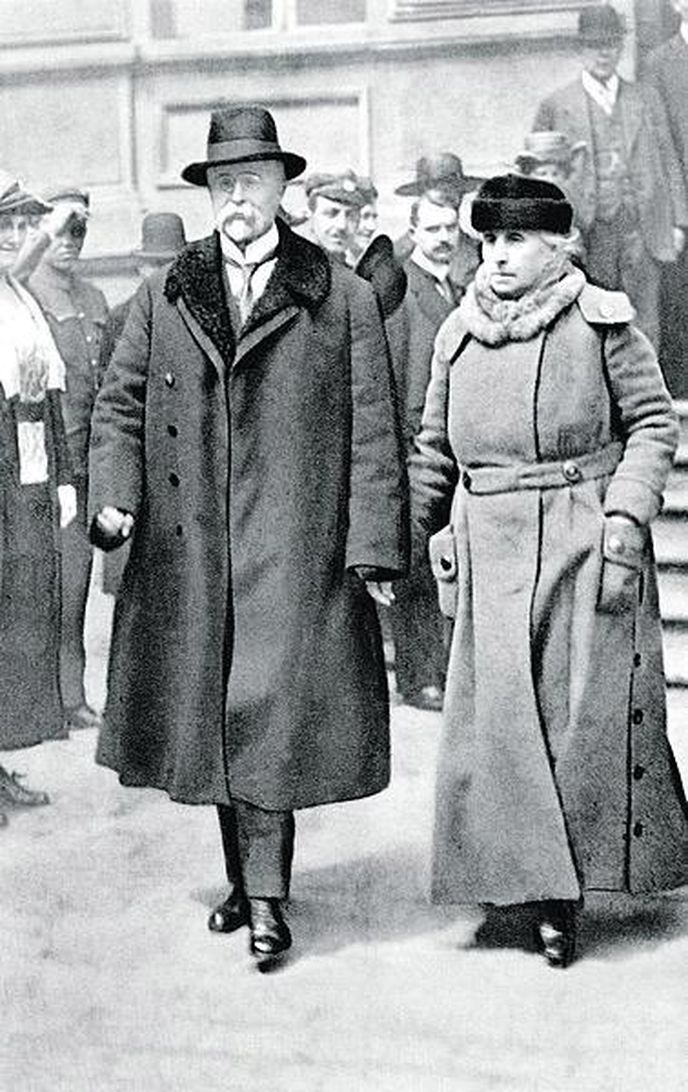 Tomáš G. Masaryk s manželkou Charlottou.