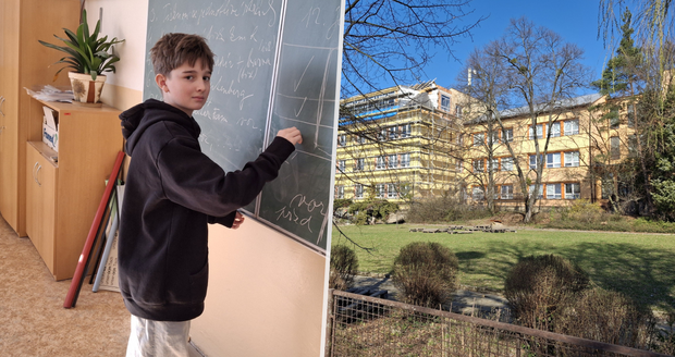 Jakub Žabka (13) přijímačky na střední školu nepodceňuje. Připravuje se už od prosince.