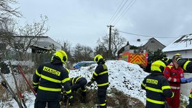 Záchranáři vyjeli do Kopřivnice, kde měli být čtyři muži zavalení v příkopě. Byl to planý poplach.