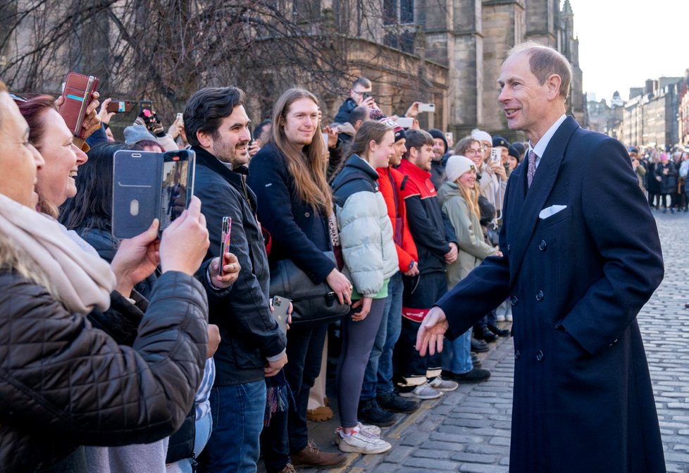 Princ Edward slavil narozeniny v Edinburghu (10. 3. 2023).