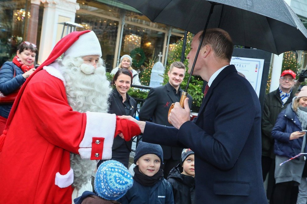 Princ William se setkal se Santa Clausem.