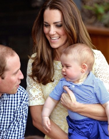 Kate a William s malým Georgem.