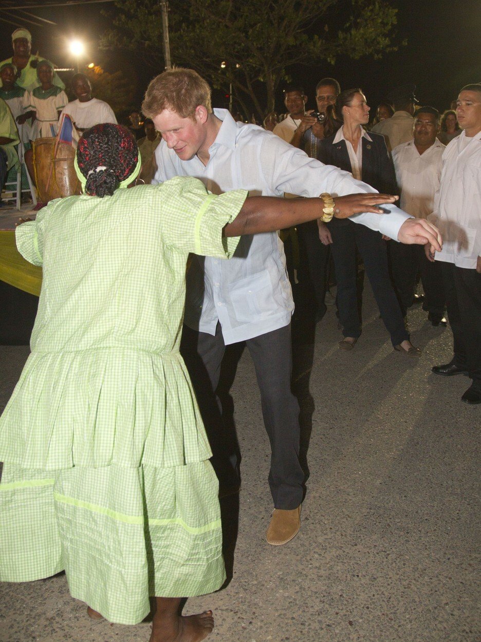 Harry na Belize v roce 2012