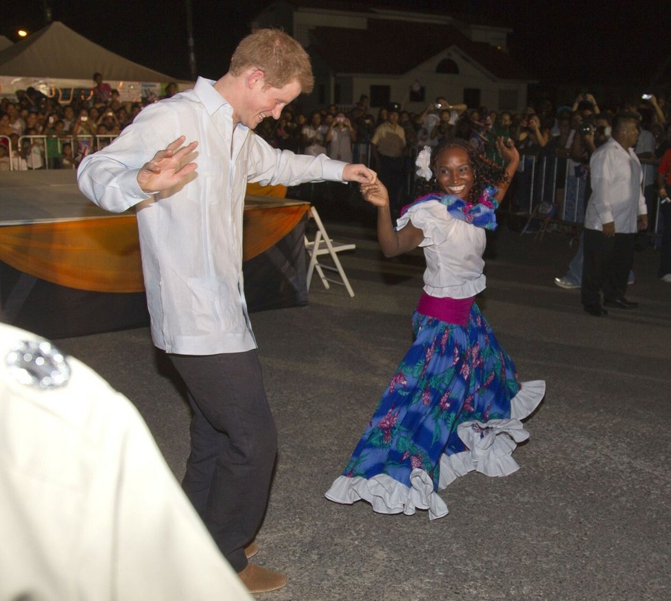 Harry na Belize v roce 2012