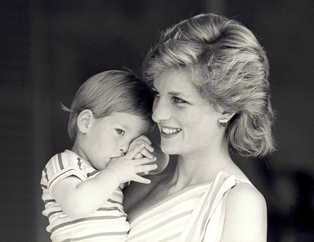 Lady Diana s malým Harrym