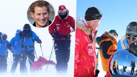 Po náročné cestě princ Harry dosáhl Jižního pólu