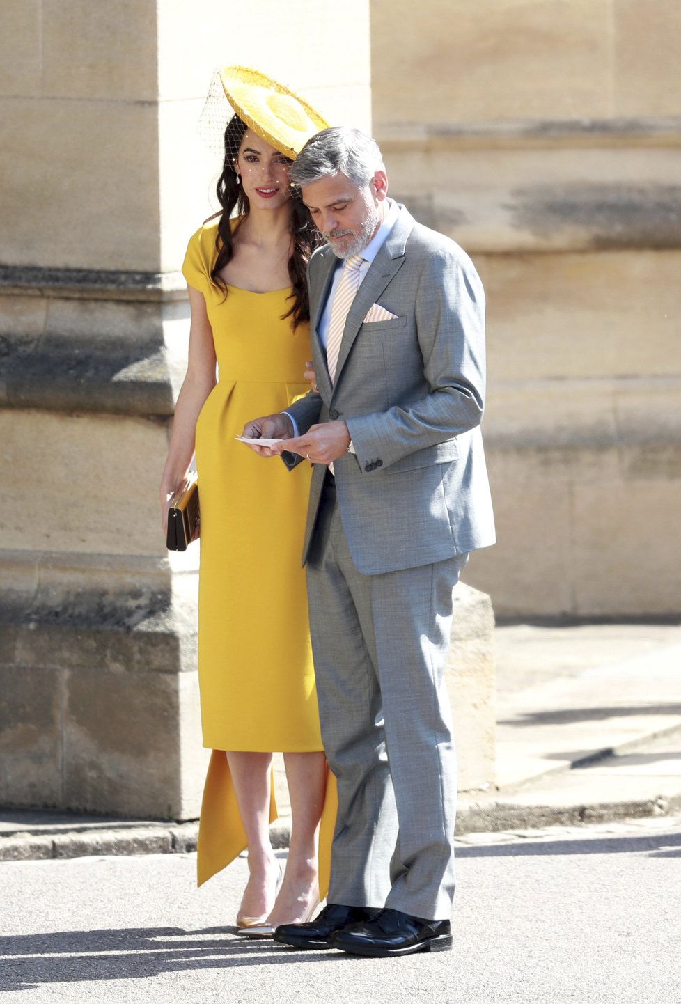 George Clooney s manželkou Amal na hradu Windsor.