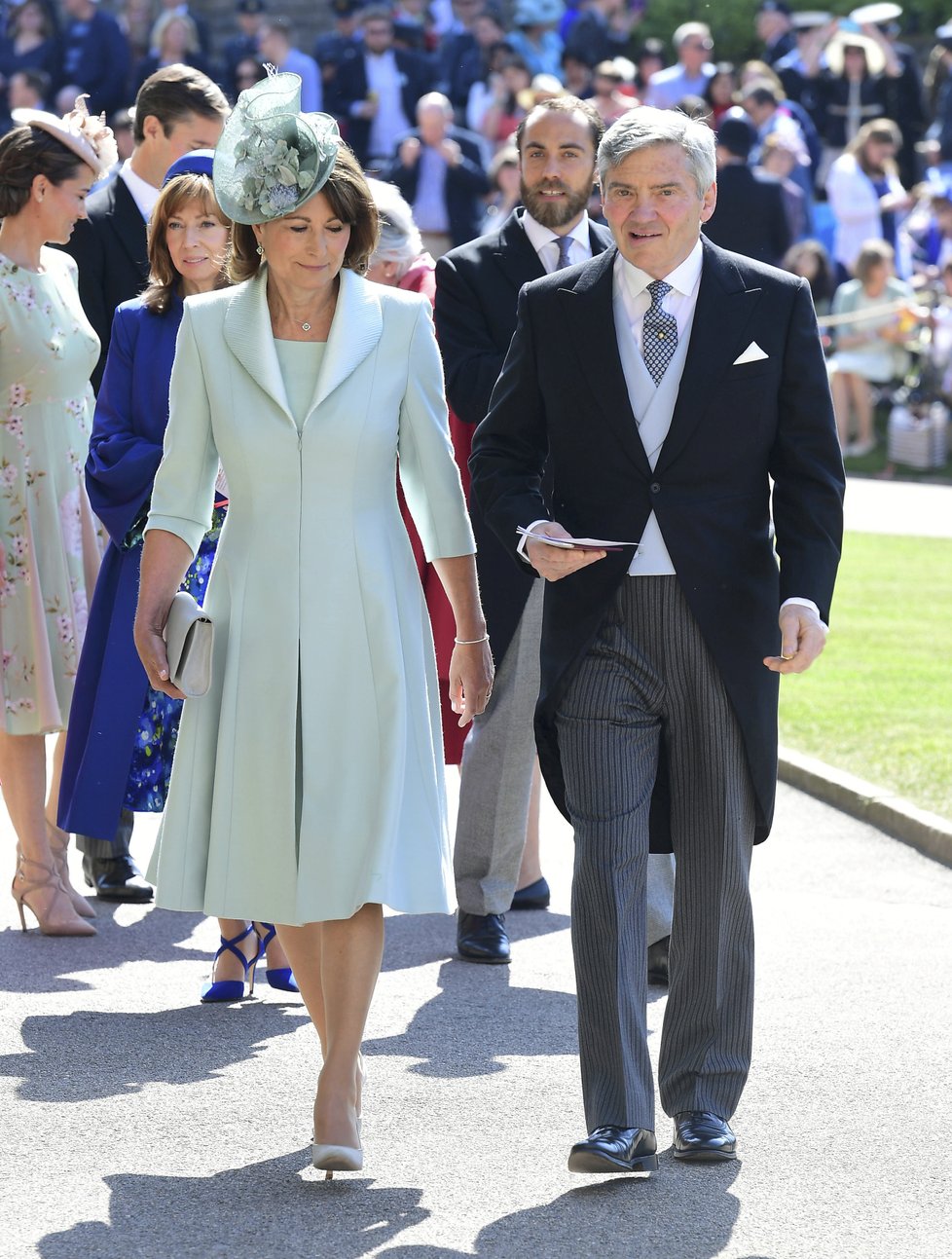 Carol Middleton a Michael Francis Middleton na hradě Windsor.