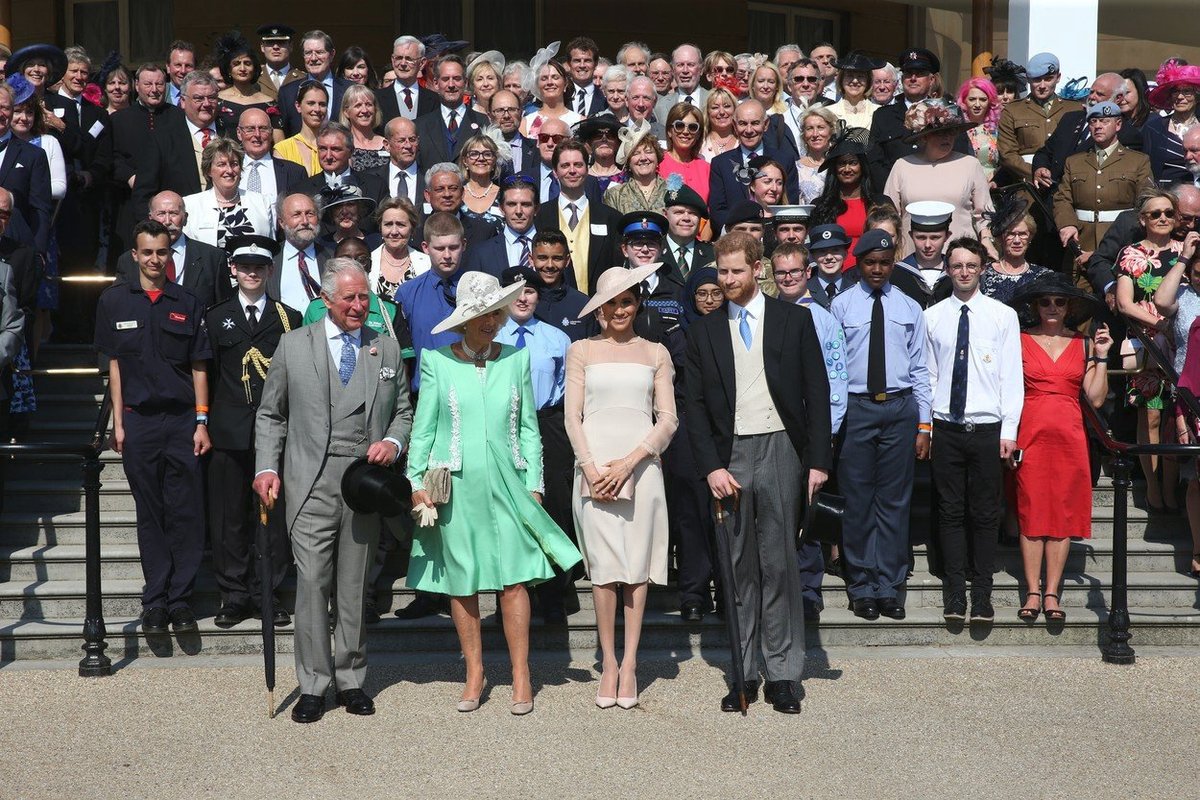 Princ Harry a Meghan Markle na oficiální oslavě 70. narozenin prince Charlese.