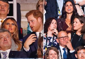 Harryho a Meghan dělily od sebe tři řady sedadel.