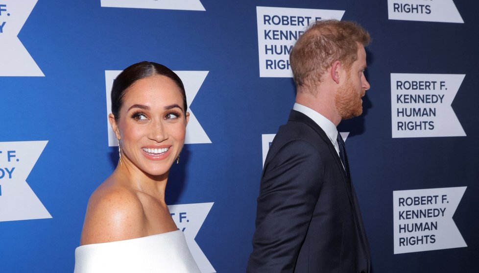 Princ Harry a Meghan Markle na  Robert F. Kennedy Human Rights Ripple of Hope Award Gala v New Yorku