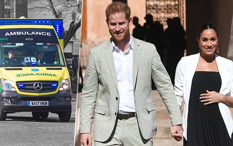 K domu těhotné vévodkyně Meghan a prince Harryho přijela sanitka už dříve.