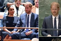 Neobvykle vážný a nervózní princ Harry v sídle OSN: Pod kontrolou Meghan!